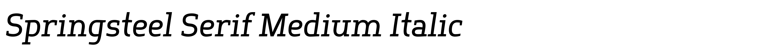 Springsteel Serif Medium Italic
